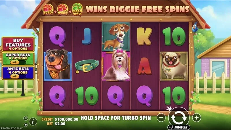 The Big Dog House – huvudskärm med hjul